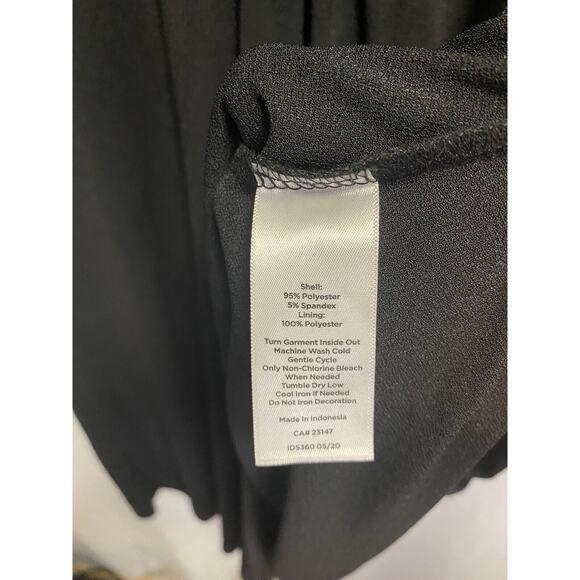 New $139 Talbots Jersey Polished Crepe Fit‎ & Flare Dress Gold Buckle Black 10P - Picture 5 of 5